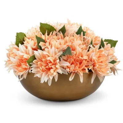 Cocobella Livia Realtouch Dahlia Arrangement In Peach