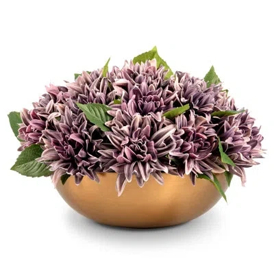 Cocobella Livia Realtouch Dahlia Arrangement In Gold