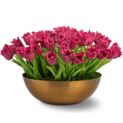 Cocobella Louisa Realtouch Tulip Arrangement In Pink