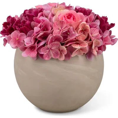 Cocobella Lyra Realtouch Snowball Hydrangea Arrangement In Pink