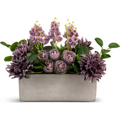 Cocobella Marcella Realtouch Mixed Floral Arrangement In Purple