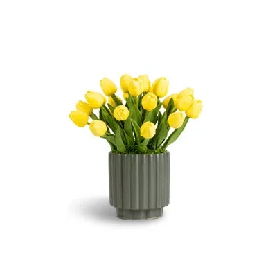 Cocobella Marisol Realtouch Tulip Arrangement In Yellow