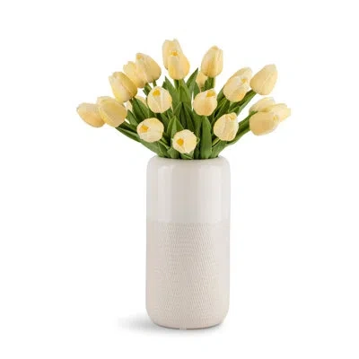 Cocobella Mattina Realtouch Tulip Arrangement In Neutral