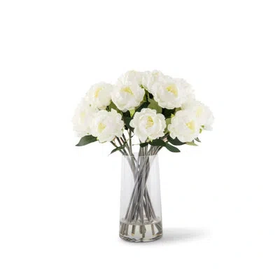 Cocobella Noeline Realtouch Peony Arrangement In Snow