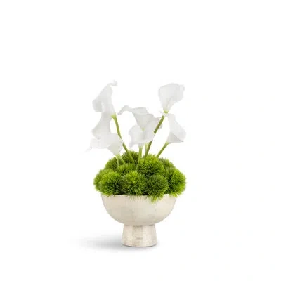 Cocobella Plato Realtouch Calla Lilly Arrangement In White