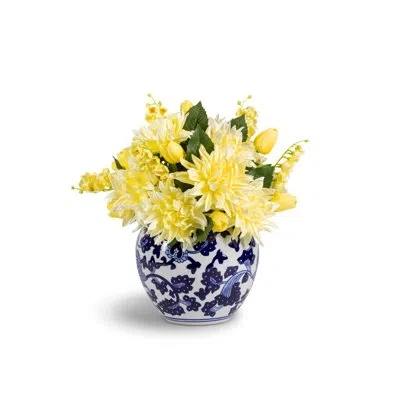 Cocobella Sevilla Realtouch Mixed Floral Arrangement In Yellow