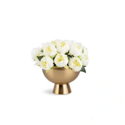 Cocobella Sorel Realtouch Peony Arrangement In White