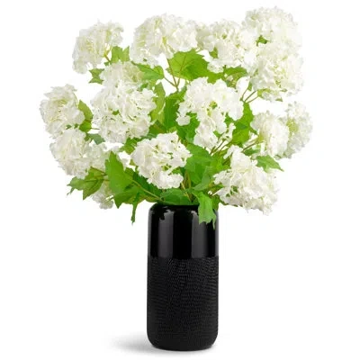 Cocobella Sylvie Realtouch Snowball Hydrangea Arrangement In White