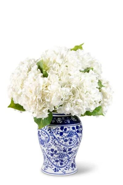 Cocobella Tinsley Realtouch Hydrangea Arrangement In Snow