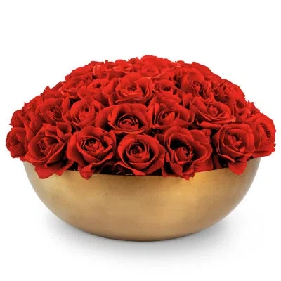Cocobella Valentina Realtouch Rose Arrangement In Red