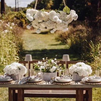 Cocobella Virelia Realtouch Garden Chandelier In Snow