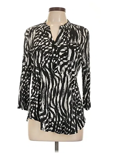 Pre-owned Cocomo 3/4 Sleeve Blouse In Black