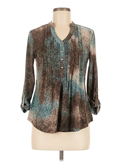 Pre-owned Cocomo 3/4 Sleeve Blouse In Blue