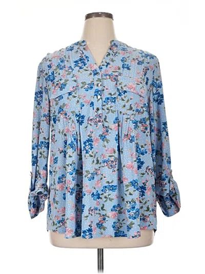 Pre-owned Cocomo 3/4 Sleeve Blouse In Blue