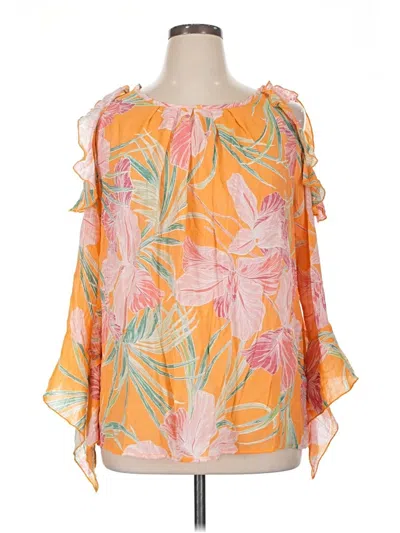 Pre-owned Cocomo 3/4 Sleeve Blouse In Orange