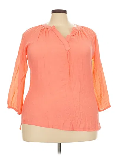 Pre-owned Cocomo 3/4 Sleeve Blouse In Orange