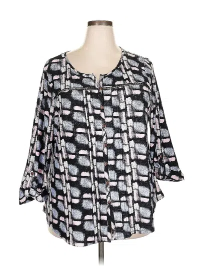 Pre-owned Cocomo 3/4 Sleeve Blouse In Silver