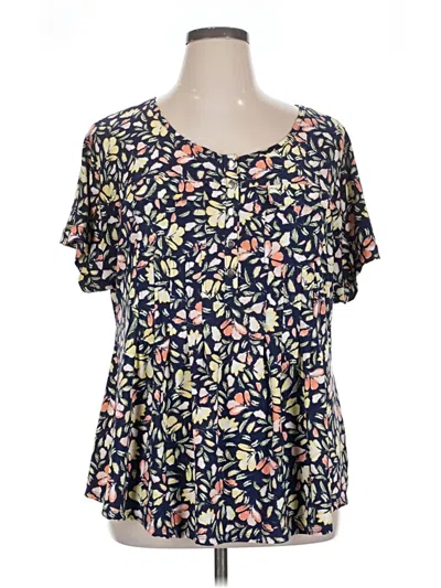 Pre-owned Cocomo Short Sleeve Blouse In Blue