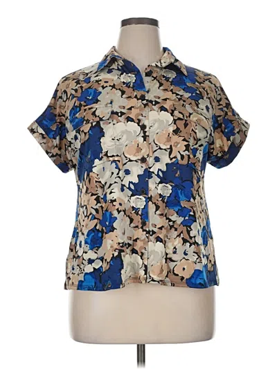 Pre-owned Cocomo Short Sleeve Blouse In Blue