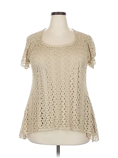 Pre-owned Cocomo Short Sleeve Blouse In Brown