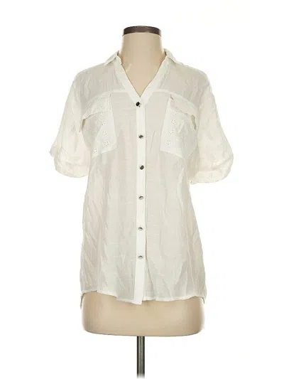 Pre-owned Cocomo Short Sleeve Blouse In White