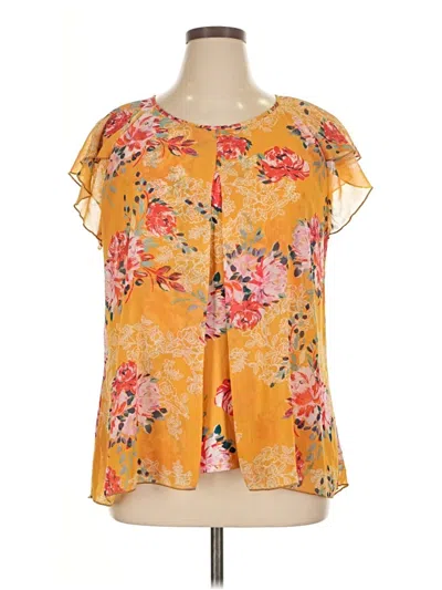 Pre-owned Cocomo Short Sleeve Blouse In Yellow