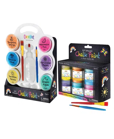 Coconut Outdoor Chalk Paint Set Diy Sidewalk Chalk Kit 6pk Refill In Multi