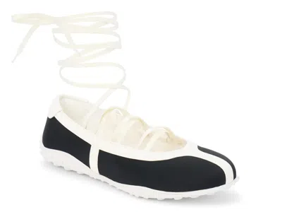 Coconuts By Matisse Lace-up Ballet Trainers In Black