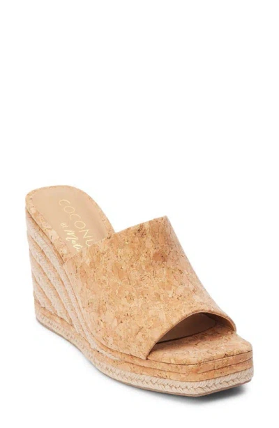 Coconuts By Matisse Audrey Platform Wedge Sandal In Gold Speckle Cork