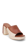 Coconuts By Matisse Beaufort Colorblock Mixed Media Sandal In Cognac