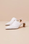 Coconuts By Matisse Crawford White Pointed-toe Mule Pumps