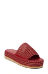 Coconuts By Matisse Del Mar Platform Slide Sandal In Burnt Red