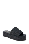 Coconuts By Matisse Del Mar Platform Slide Sandal In Onyx