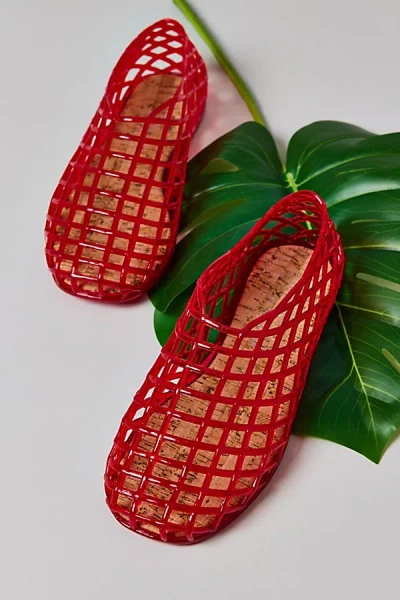 Coconuts By Matisse Marlow Jelly Ballet Flat In Red