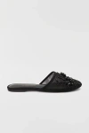 Coconuts By Matisse Maven Beaded Mesh Mule Flats In Black