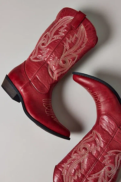 Coconuts By Matisse Gaucho Cowboy Boot In Dark Red, Women's At Urban Outfitters