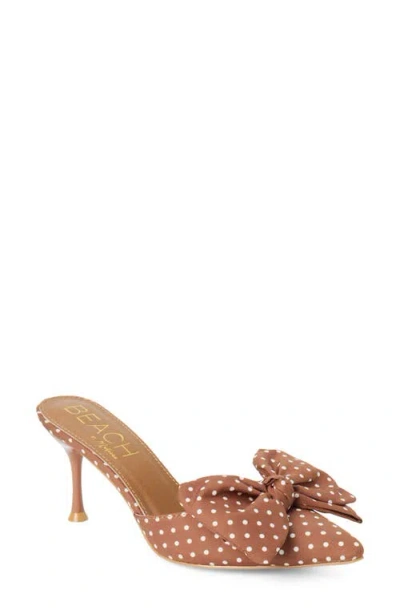 Coconuts By Matisse Goldie Bow Pointed Toe Mule In Brown