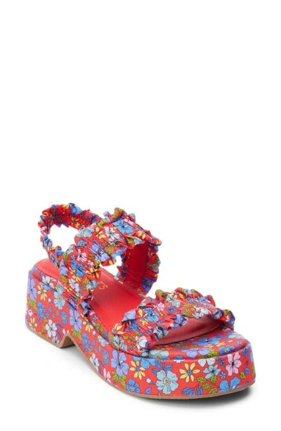 Coconuts By Matisse Jean Platform Sandal In Red Floral