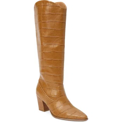 Coconuts By Matisse Kirby Croc Embossed Faux Leather Boot In Tan Croc