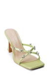 Coconuts By Matisse Levi Crystal Flower Slide Sandal In Lime