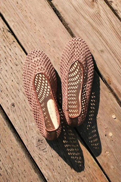 Coconuts By Matisse Marta Chocolate Woven Ballet Flats In Brown