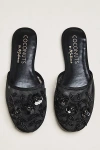 Coconuts By Matisse Maven Beaded Mesh Mule Flats In Black