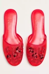 Coconuts By Matisse Maven Beaded Mesh Mule Flats In Red