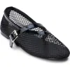 Coconuts By Matisse Nolita Black Mesh Buckle Ballet Flats In Black