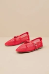 Coconuts By Matisse Nolita Red Mesh Buckle Ballet Flats In Red