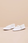 Coconuts By Matisse Nolita White Mesh Buckle Ballet Flats In White