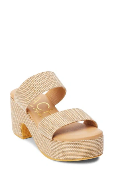 Coconuts By Matisse Ocean Ave Espadrille Platform Slide Sandal In Natural Multi