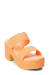 Coconuts By Matisse Ocean Ave Espadrille Platform Slide Sandal In Orange