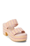 Coconuts By Matisse Ocean Ave Espadrille Platform Slide Sandal In Pink Mosaic