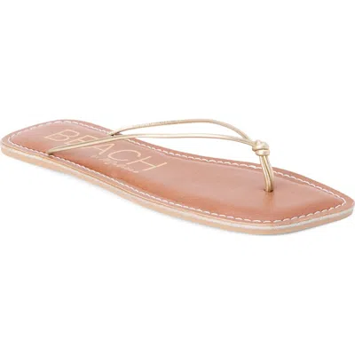 Coconuts By Matisse Ray Flip Flop In Gold Leather